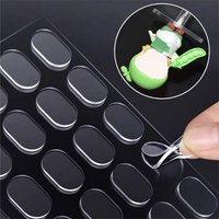 64/200pcs Double Sided Tape Transparent Acrylic Adhesive Tape Glue Sticker For Display Box Figure Doll Fixing Storage Organizer