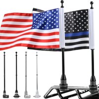Motorcycle Rack Flagpole Side Flag Pole Mount Luggage Rack For Harley Sportster XL883 Touring FLHT Road King Glide
