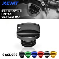 Motorcycle Crankcase Cap CNC Engine Oil Filler Screw Cover Plug M20*2.5 For Yamaha Honda Suzuki Kawasaki Ducati Universal Parts