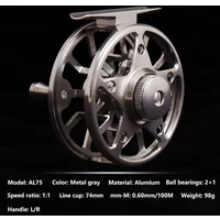 Aluminium Fly Fishing Reel 4000 5000 6000 Series Left/Right Hand Interchangeable CNC Machine Fly Fishing Wheel for Fisherman