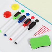 4 Colors Magnetic Whiteboard Markers Set with Eraser & Magnets for Office & School