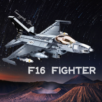 Get Your Own F16 Fighter with 521pcs - Military Series Model Building Blocks Kit - Perfect Gift For Christmas Thanksgiving