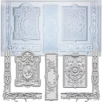 VERIDIAN Baroque Style Silicone Molds Cake Decorating Tools Embossed Pattern Art Mold for Polyclay Air Dry Clay Plaster