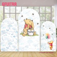 The Winnie the Pooh Arch Cover Backdrop Kids Baby Shower Decoration Birthday Party Photography Covers Booth Props
