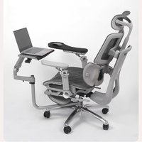 D-MOUNT OK5330 Multi Functional Laptop Tray Holder Around Chair Legs Lazy Office Stand Keyboard + Mouse Foldable Plate Mount