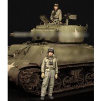 1/35 World War II American Tank Commander Figure Resin Figure Unpainted model Kit, military theme, unassembled and unpainted GK,