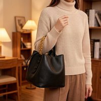 Fashionable Casual Simple Diaper Bag Ladies Leather Shoulder Purse Vintage High End Minimalist Tote Bag For Commuter Work