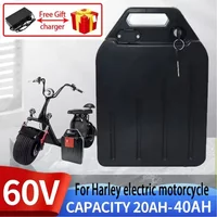Batterie lithium portable 60V 20Ah / 30Ah / 40Ah, poignée de transport et verrouillage à clé, BMS intégré, chargeur inclus, batterie de remplacement pour trottinette électrique à pneus larges