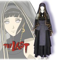 The Last Hyūga Hinata Black Wedding Dress Cosplay Anime Clothing Halloween Costumes For Women Gothic Black Dresses ACGN Party