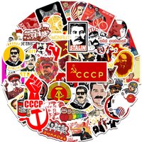 50Pcs Soviet Union CCCP Socialism Joseph Stalin Stickers for Water Bottle Cup Laptop Guitar Car Motorcycle Bike Skateboard