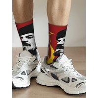 AliExpress NONE VLADIMIR LENIN Socks Autumn Stockings Elegant Women Men High Quality Socks Graphic Cycling Anti Skid Socks