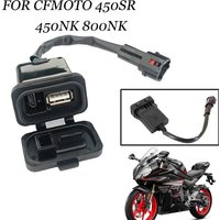 For CFMOTO 450SR 450NK 450SS 800NK 2023 2024 Motorcycle USB Power Transfer Interface Socket Type-C Impulse Port Charge Converter