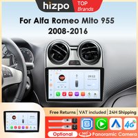 Hizpo Auto Autoradio Für Alfa Romeo MiTo 955 2008-2016 Intelligente Systeme Android Auto GPS Navigation Bluetooth WiFi Carplay