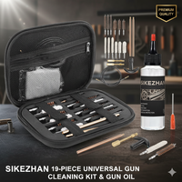 19-Piece Universal Gun Cleaning Kit + 60ml CLP Oil: All-in-One Firearm Maintenance, Barrel Brushes, Lubricant & Rust Cleaner