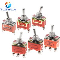 1PCS 15A 250V Toggle Switch E-TEN1322 1021 1122 1221 1321 3Pin on-off SPST Rocker Switch 6Pin on-off-on on-on DPDT Waterproof Ca