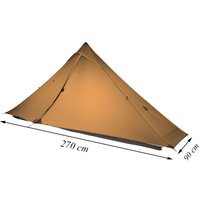 2027 New Version FLAME'S CREED Lanshan 1 Pro Tent 3/4 Season 230*90*125cm 2 Side 20d Silnylon 1 Person Light Weight Camping Tent