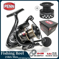 PENN Professional Fishing Reel, 5.1:1/5.5:1 Gear Ratio, 13+1BB Bearings, Gapless Retrieval System, Gift PE Fishing and Sunglasse