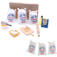 1Set Whisk Flour Sugar Salt Cloth Bag Model Furniture Decor Dollhouse Miniature Simulation DIY Doll House Accessories