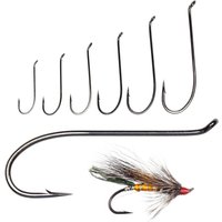 50pcs #4~#12 High Carbon Steel Fly Tying Hook 2X Long Shank Dry Fly Wet Fly Trout Salmon/Steel Head Flies and Nymph Fishhook