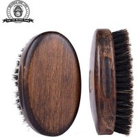 1pcs Boar Bristle Hair Beard Brush Comb for Men, Small Soft Beard Brush, Pocket Travel Men's Wooden Mustache Brush
