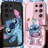 Disney Stitch Couple Case for Samsung Galaxy S26 S25 Edge S24 S23 Ultra S22 Plus S21 FE A07 A17 4G A37 A57 5G Protector Funda