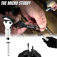 Micro Stubby Wrench - Self Adjusting Pipe Vise Tool, Universal Size, 2 in 1 Wrench for Tight Spaces