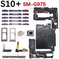 Loudspeaker Earpiece Power Volume Button Signal Motherboard NFC Charging Port Flex Cable SIM Card Tray For Samsung S10+plus G975