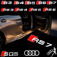 For Audi Sline Sport RS RS3 RS4 RS5 RS6 RS7 A4 B5 B6 B7 B8 RS S3 S4 S5 S6 S7 Auto Door Led Logo Welcome Light Projection Lamp.