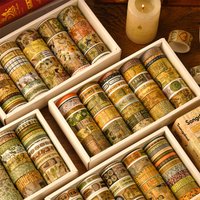 36 rolls - vintage century collection of washi tape, masking tape, DIY scrapbooking, and planner decorative materials