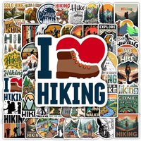 Cool Adventure Hiking Stickers Waterproof Vinyl DIY Toys Decorative Gift Decal for Scrapbook Diary Junk Journal Home Decor