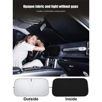 Car Folding Sun Shade Windshield Visor Cover Car Front Window Sunshade UV Protection Summer Styling Accessories with Storage Bag