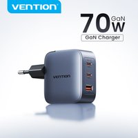 Vention 70W GaN Charger PD Charger USB C Charger Fast Charge For Macbook Tablet Phone Charger For iPhone 17 16 15 14