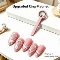 Hollow Cat Eye Nail Magnet Ring Magnetic Tool with Handle for Cat Eye Gel Polish DIY Nail Art Manicure Tools New