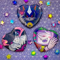 Custom Crushes Holographic Heart Enamel Pins Anime Cosplay Accessory Laser Lapel Badge For Backpack Jacket Decor Gifts