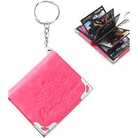 Custom Photo Album Leather Keychain Couples Gift Personalzied Mini Pictures Book Keyrings Anniversary Diy Wallet Pendant
