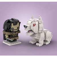 442pcs MOC Jon Snow Ghost Game Thrones Brickheadz Model Building Blocks Architecture Toys Idea Christmas Gift Creative Education