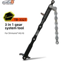 SUPER B TB-3327 Bicycle Gear System Tool 3 in 1 Professional Chain Hook, Chain Checker and Freewheel Checker Bike Repair Tools