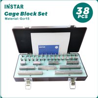 INSTAR Gage Block Set 38PC 47PC Grade 0 High Accuracy 0.00045mm Hardened Steel Gcr15 Industrial Quality 1.005-10-30-50-100mm