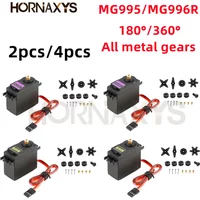 Servos Digitales MG995 MG996R, 2 Uds./4 Uds., 13KG, 15KG, Engranaje Totalmente Metálico Para Coche JR, Modelo RC, Helicóptero