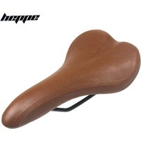 HEPPE MTB Road Bike Saddle Vintage Bike Seat Classical Cycling Saddle Retro Cushion Brown PU Leather Bike Saddle Bike Parts