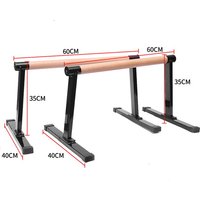 Fitness Parallel Bars Wooden Steel Push Up Handstand Antiskid Bracket Rack Weight Muscle Training Grip Handle Exercise Equipment