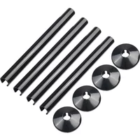 4 Set Pipes Radiator Pipe Covers Sleeve 15mm Collars Cut Fit Bathroom Chrome Black Plastic Decorative Covers Faucet Accessories