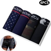 4pcs Cotton Boxers For Man Underwear Sexy Print Men's Panties Plus Size Brands Camouflage Mens Underpants Shorts
