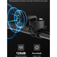 AliExpress cycle zone Electric Bike Horn Bell Cycling Warning Safety MTB Road Bicycle Ring Bell Type-C Chargeable 5 Modes Loud Speaker for Adult Kid