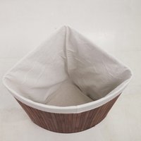Triangular Bamboo Laundry Basket Dirty Clothes Basket Foldable Clothing Storage Bucket Corner Wall Organizer Handcrafted