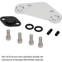 Artudatech Crank Case Oil Block Off Plate Cover Cap drain for Kawasaki 650 750 800 Watercraft