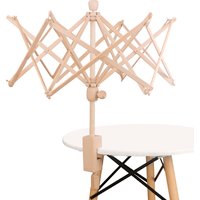 1pc Umbrella Shape Wooden Yarn Winder, Adjustable Yarn Spool Holder for Knitting, Embroidery, Roving, Crochet DIY Handicrafts