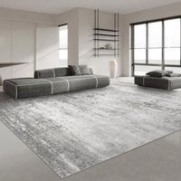 Tapis de style japonais pour salon, léger, luxe, décor de chambre à coucher, tapis de grande surface, maison, gris, polymères anti-alde, lavable, salon