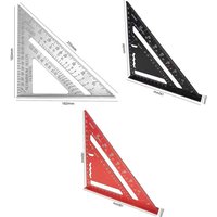 7“Woodworking Square Metric Triangle Ruler Made of Aluminium 90 Degree Thin Style Triangle Protractor for Carpenter Roofer