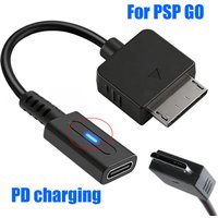 1PC PD Type USB C Cable For PSP Go Controller Charging Adapter Type C LED Converter Cord For PSP Go Game Console Power Wire